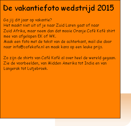 De vakantiefoto wedstrijd 2015